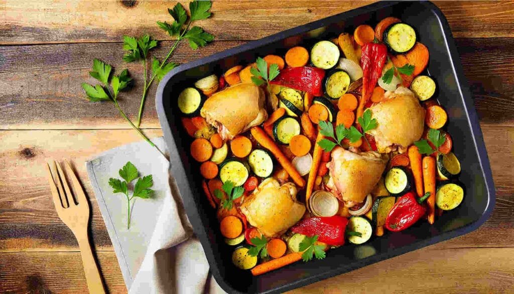 One Pan Chicken with Veggies Bake: Delicius Meal For Everyone!!! 1 One Pan Chicken & Veggie Bake