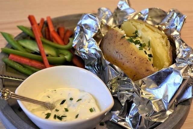 Baked Potato Bar Extravaganza 1 Butter, cheese, sour cream