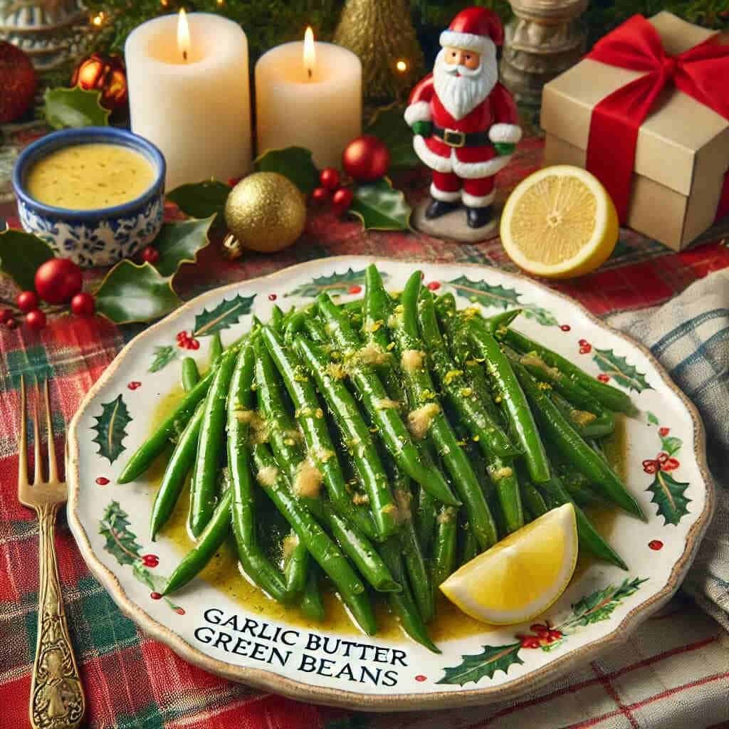 Garlic Butter Green Beans 1 Vegetarian Christmas Side Dishes