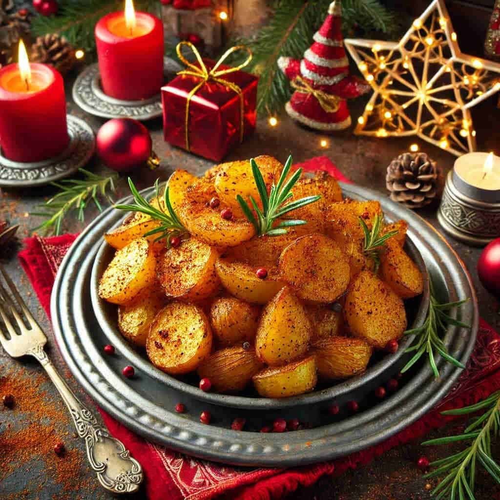 Spiced Roasted Potatoes 1 Vegetarian Christmas Side Dishes