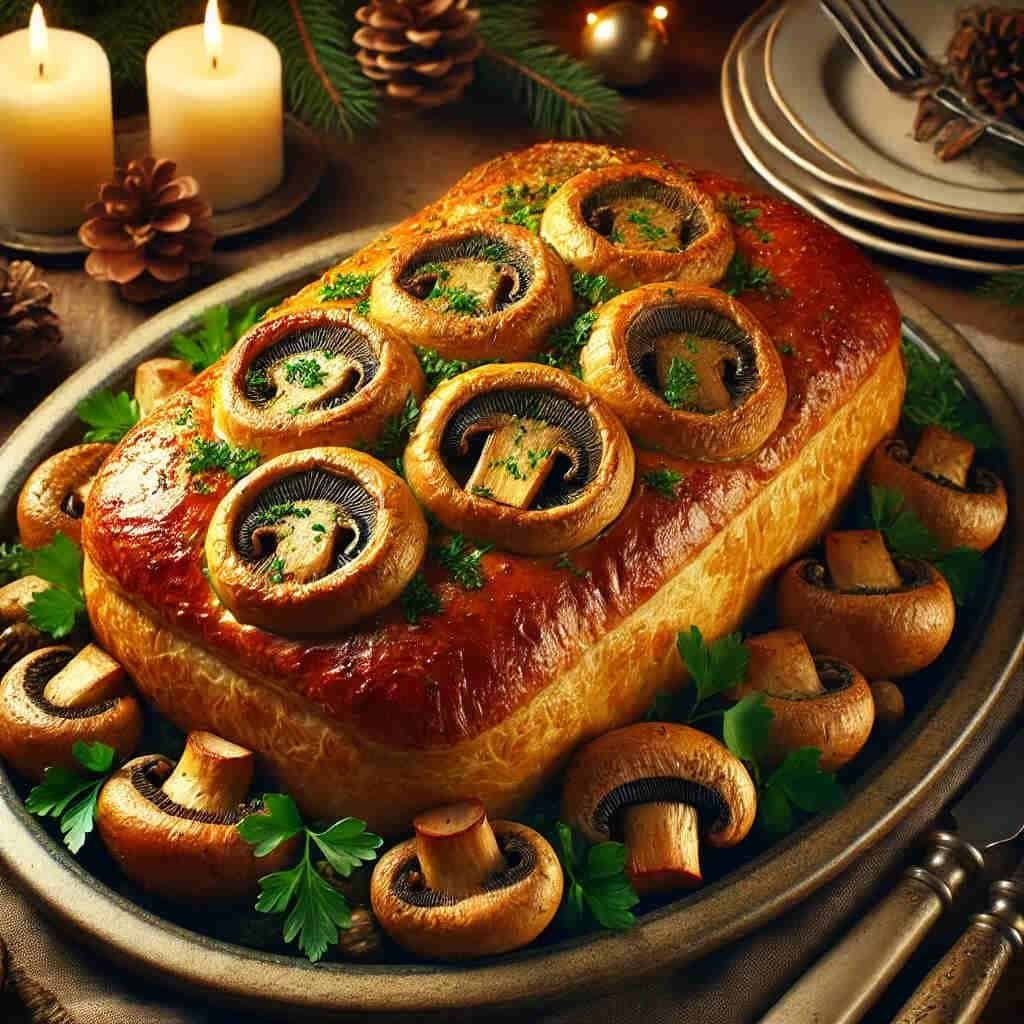 Mushroom Wellington 1 vegetarian christmas lunch ideas