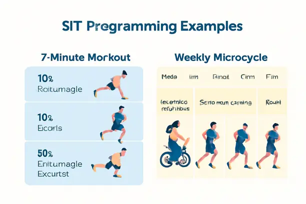 Sit Training Explained: Why Sprinting Like You’re Late to Brunch Actually Works 4 =Infographic showing various sprint interval training protocols and exercises.